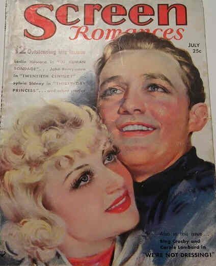 SCREEN ROMANCES magazine side cover Issue 62 July 1934