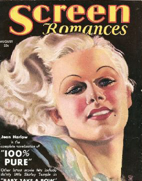 SCREEN ROMANCES magazine side cover Issue 63 August 1934