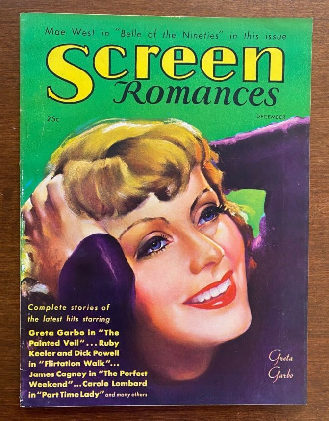 SCREEN ROMANCES magazine side cover Issue 67 December 1934