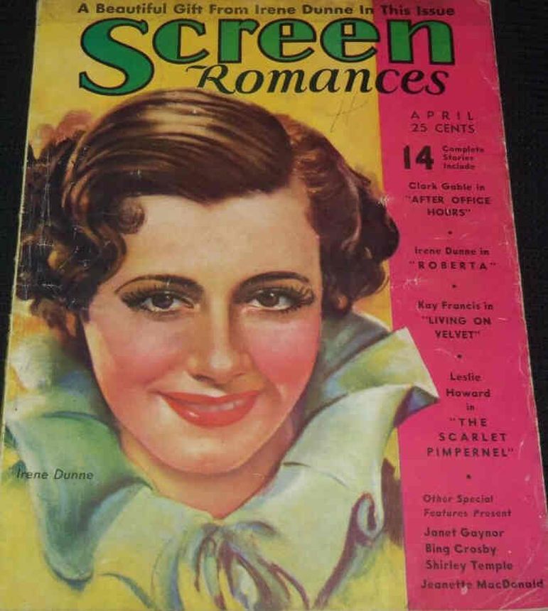 SCREEN ROMANCES magazine side cover Issue 71 April 1935