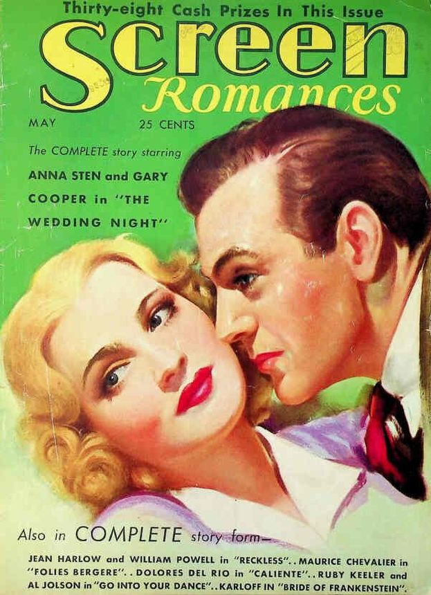 SCREEN ROMANCES magazine side cover Issue 72 May 1935