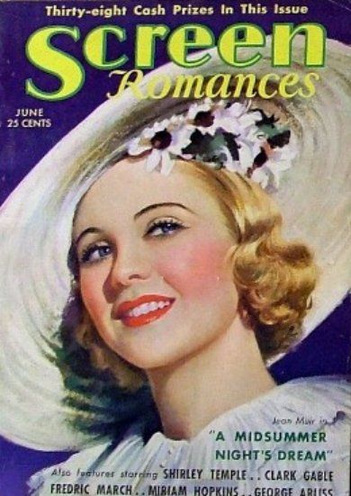 SCREEN ROMANCES magazine side cover Issue 73 June 1935