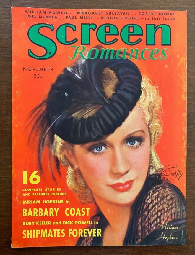 SCREEN ROMANCES magazine side cover Issue 78 November 1935
