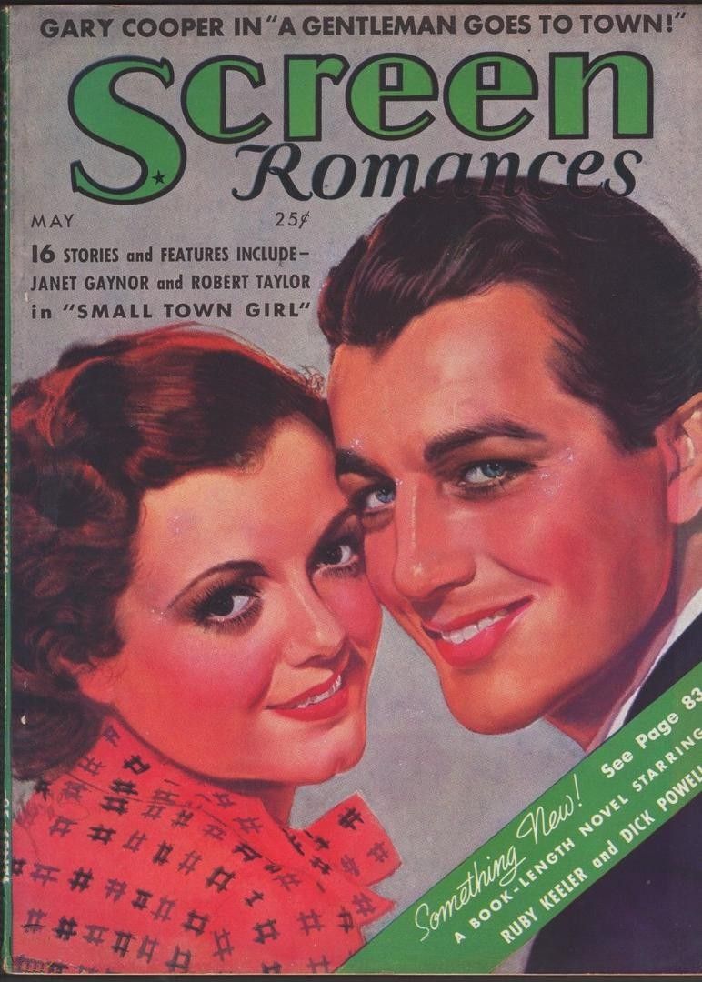 SCREEN ROMANCES magazine side cover Issue 84 May 1936