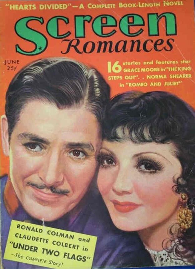 SCREEN ROMANCES magazine side cover Issue 85 June 1936