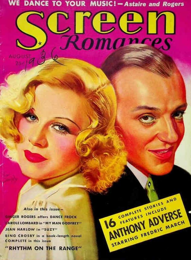SCREEN ROMANCES magazine side cover Issue 87 August 1936