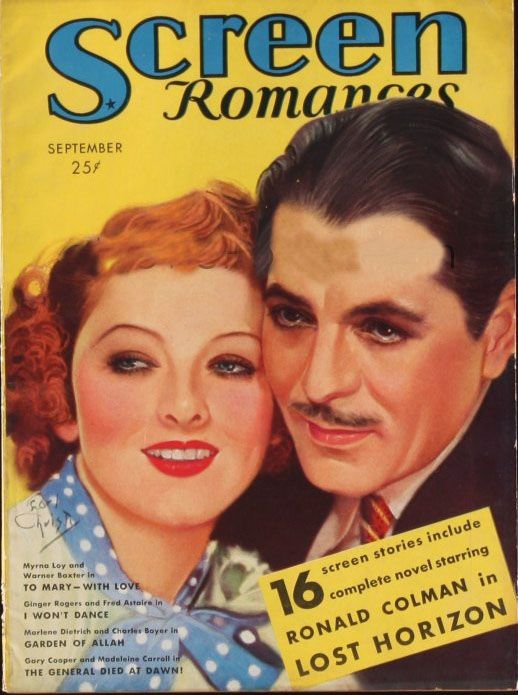 SCREEN ROMANCES magazine side cover Issue 88 September 1936
