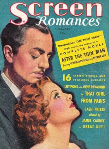 SCREEN ROMANCES magazine side cover Issue 93 February 1937