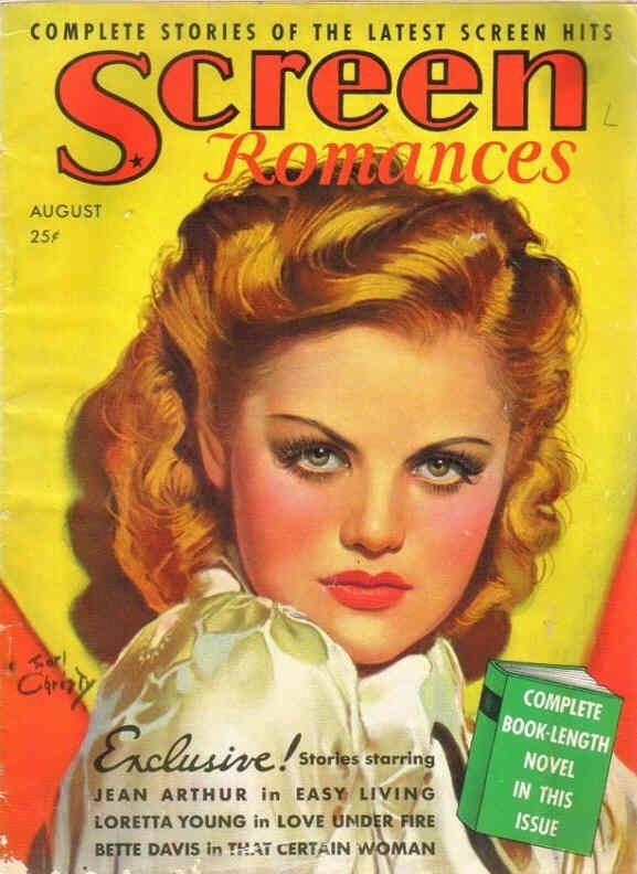 SCREEN ROMANCES magazine side cover Issue 99 August 1937