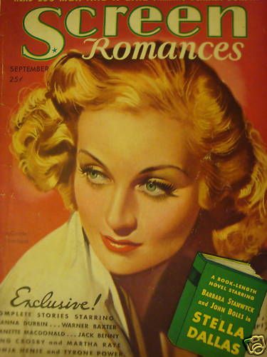 SCREEN ROMANCES magazine side cover Issue 100 September 1937