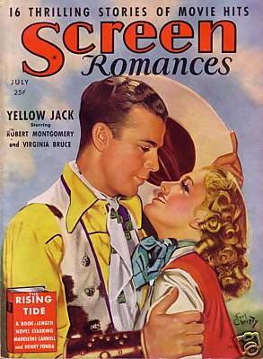 SCREEN ROMANCES magazine side cover Issue 110 July 1938