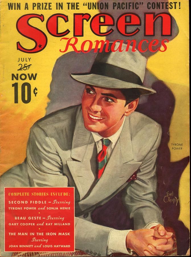 SCREEN ROMANCES magazine side cover Issue 122 July 1939