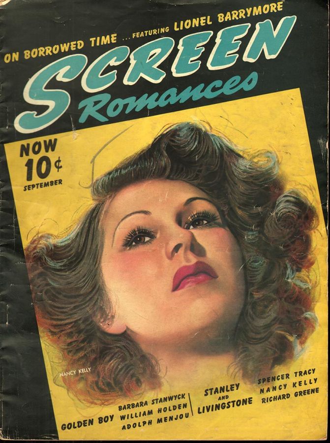 SCREEN ROMANCES magazine side cover Issue 124 September 1939