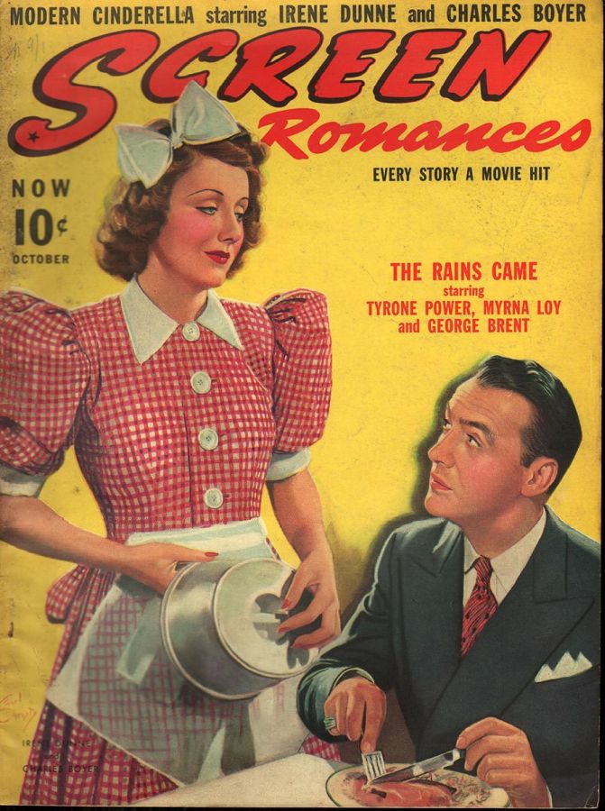 SCREEN ROMANCES magazine side cover Issue 125 October 1939