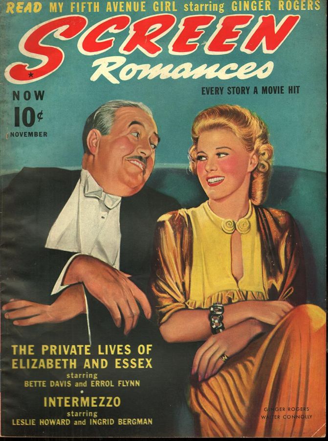 SCREEN ROMANCES magazine side cover Issue 126 November 1939