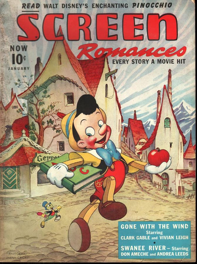 SCREEN ROMANCES magazine side cover Issue 128 January 1940