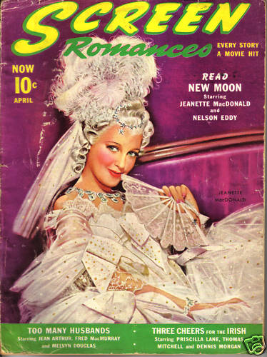 SCREEN ROMANCES magazine side cover Issue 131 April 1940