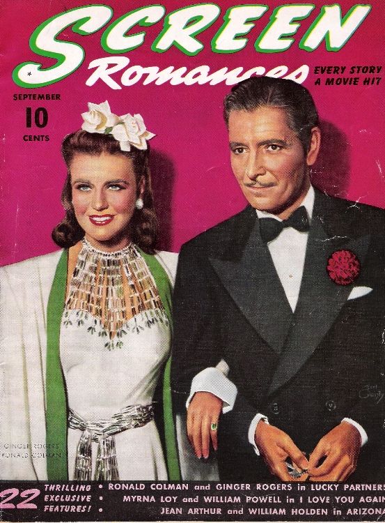 SCREEN ROMANCES magazine side cover Issue 136 September 1940