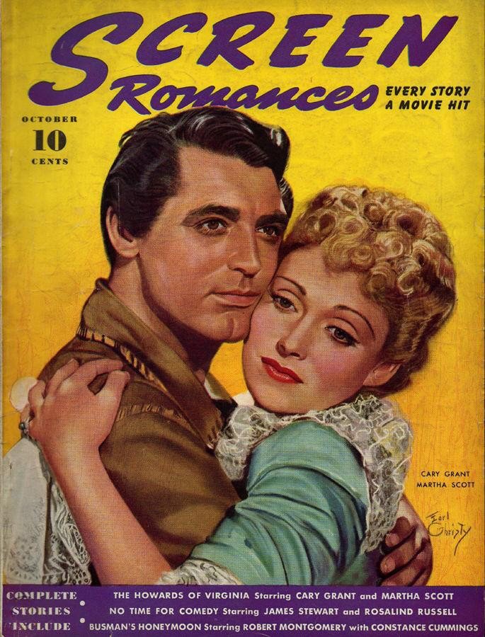 SCREEN ROMANCES magazine side cover Issue 137 October 1940