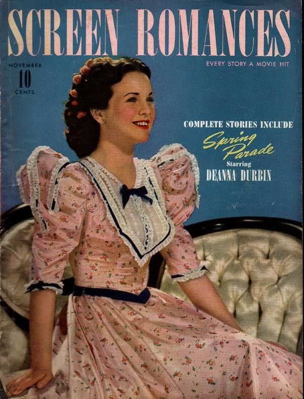 SCREEN ROMANCES magazine side cover Issue 138 November 1940