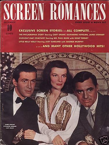SCREEN ROMANCES magazine side cover Issue 139 December 1940