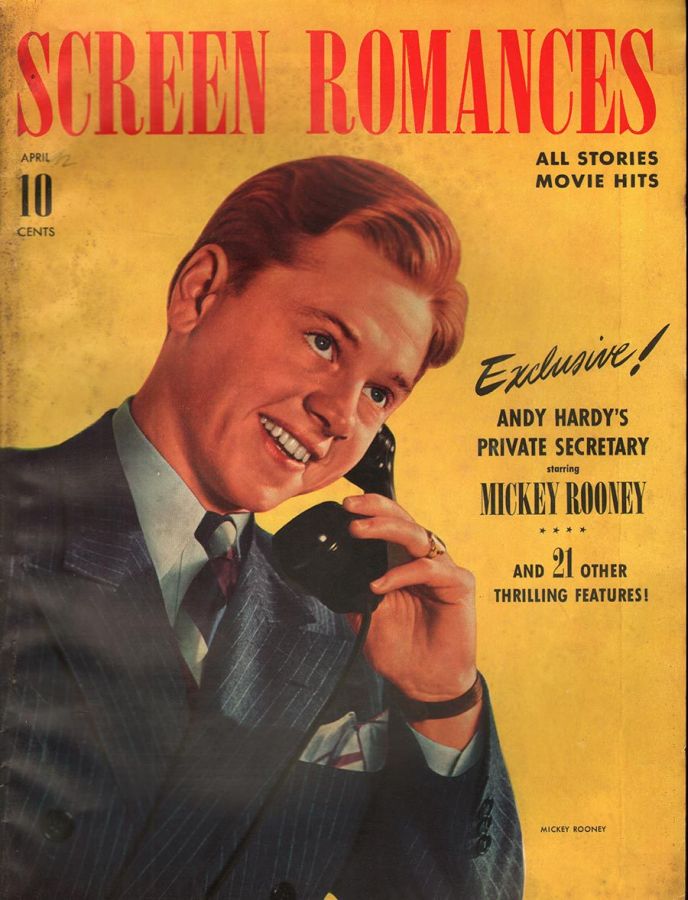 SCREEN ROMANCES magazine side cover Issue 143 April 1941