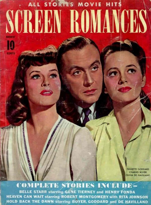 SCREEN ROMANCES magazine side cover Issue 147 August 1941