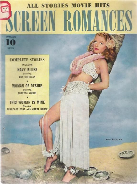 SCREEN ROMANCES magazine side cover Issue 148 September 1941