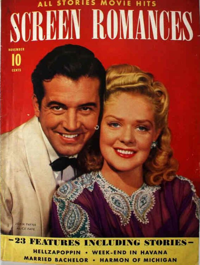 SCREEN ROMANCES magazine side cover Issue 150 November 1941