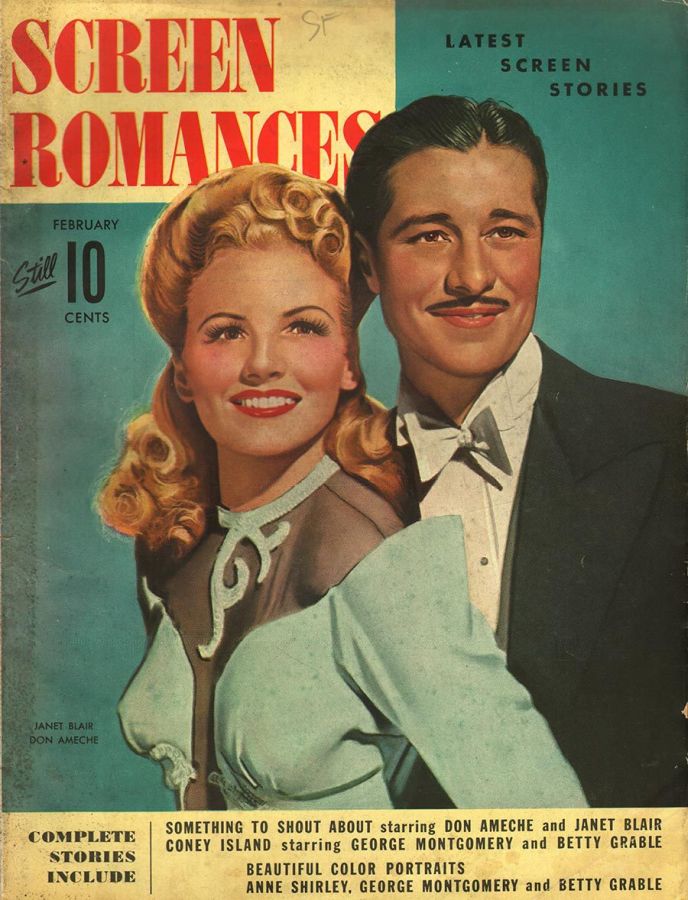 SCREEN ROMANCES magazine side cover Issue 165 February 1943