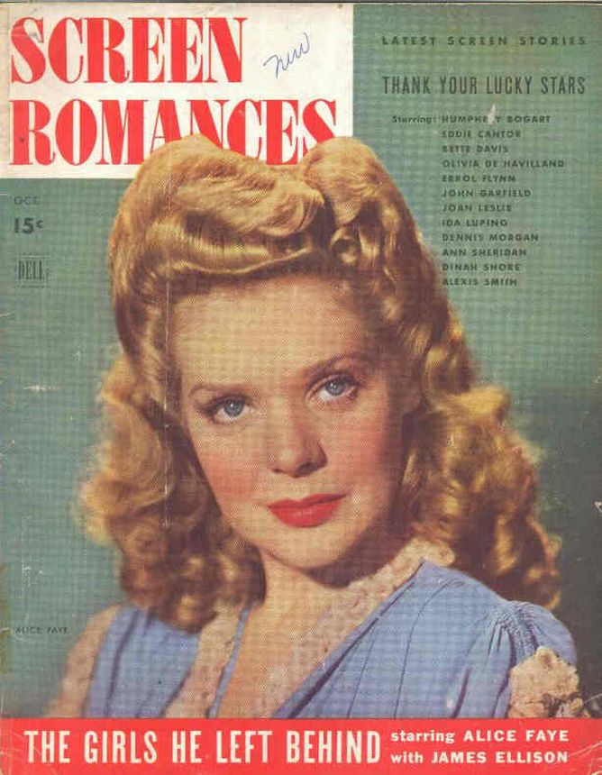 SCREEN ROMANCES magazine side cover Issue 173 October 1943