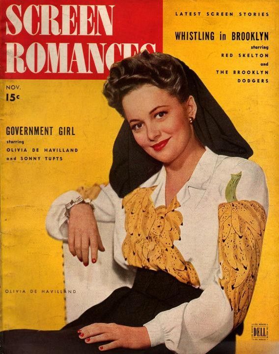 SCREEN ROMANCES magazine side cover Issue 174 November 1943