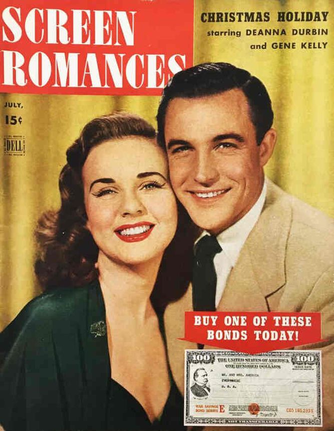 SCREEN ROMANCES magazine side cover Issue 182 July 1944