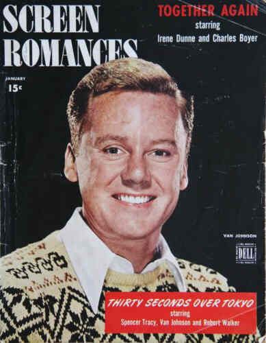 SCREEN ROMANCES magazine side cover Issue 188 January 1945