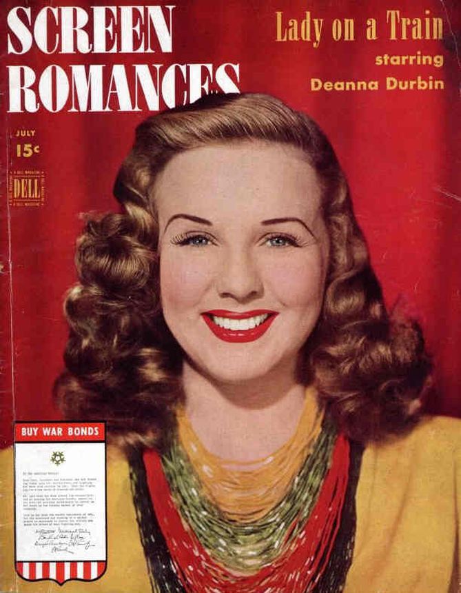 SCREEN ROMANCES magazine side cover Issue 194 July 1945