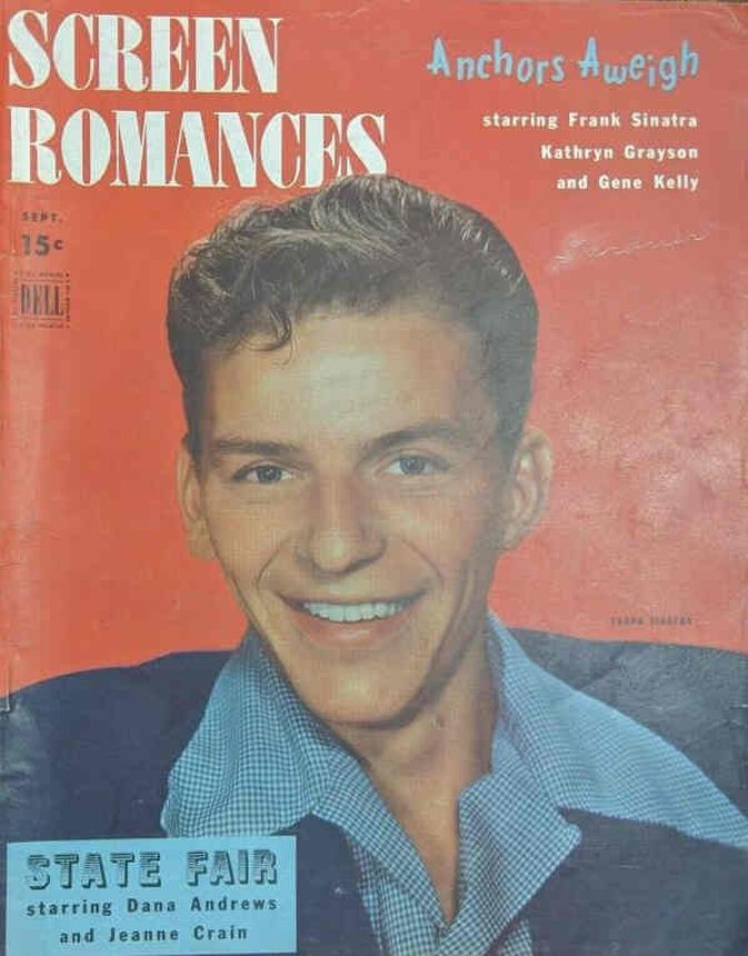 SCREEN ROMANCES magazine side cover Issue 196 September 1945