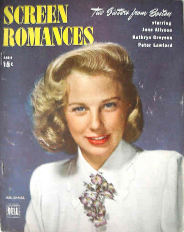 SCREEN ROMANCES magazine side cover Issue 203 April 1946