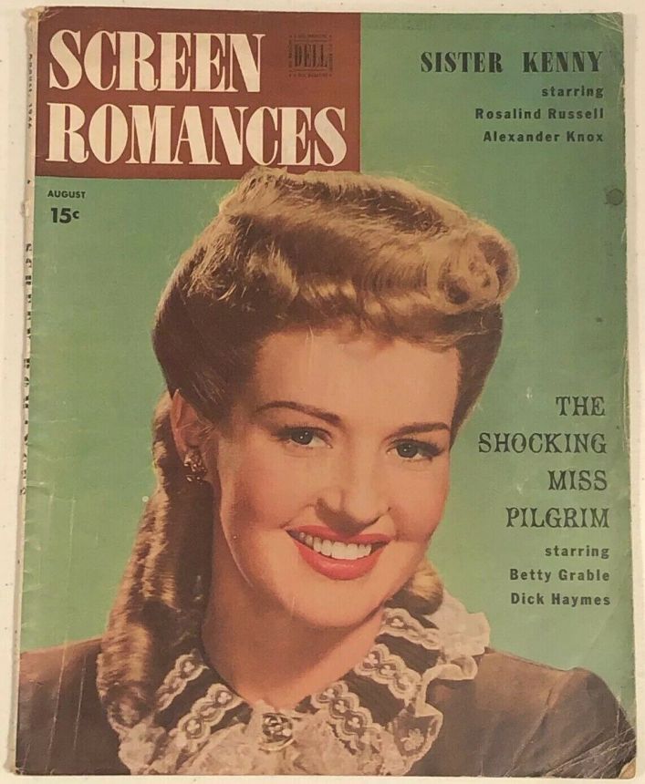 SCREEN ROMANCES magazine side cover Issue 207 August 1946