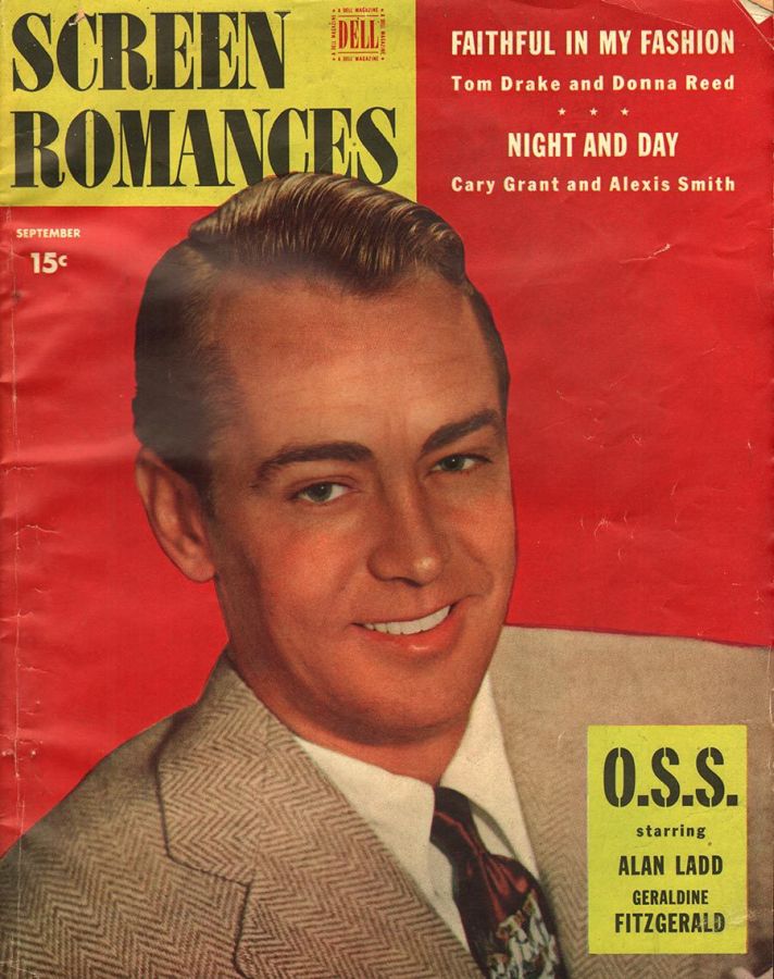 SCREEN ROMANCES magazine side cover Issue 208 September 1946