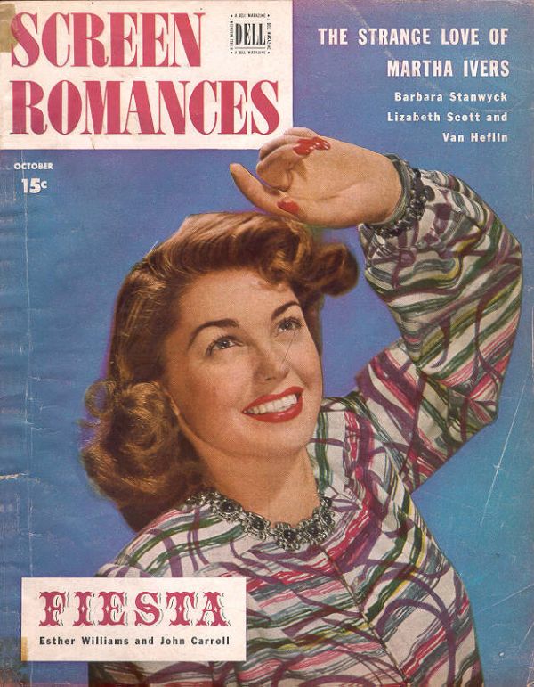 SCREEN ROMANCES magazine side cover Issue 209 October 1946