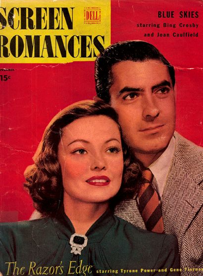 SCREEN ROMANCES magazine side cover Issue 210 November 1946