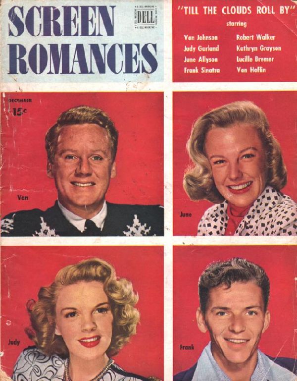 SCREEN ROMANCES magazine side cover Issue 211 December 1946