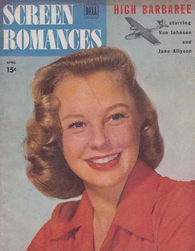 SCREEN ROMANCES magazine side cover Issue 215 April 1947