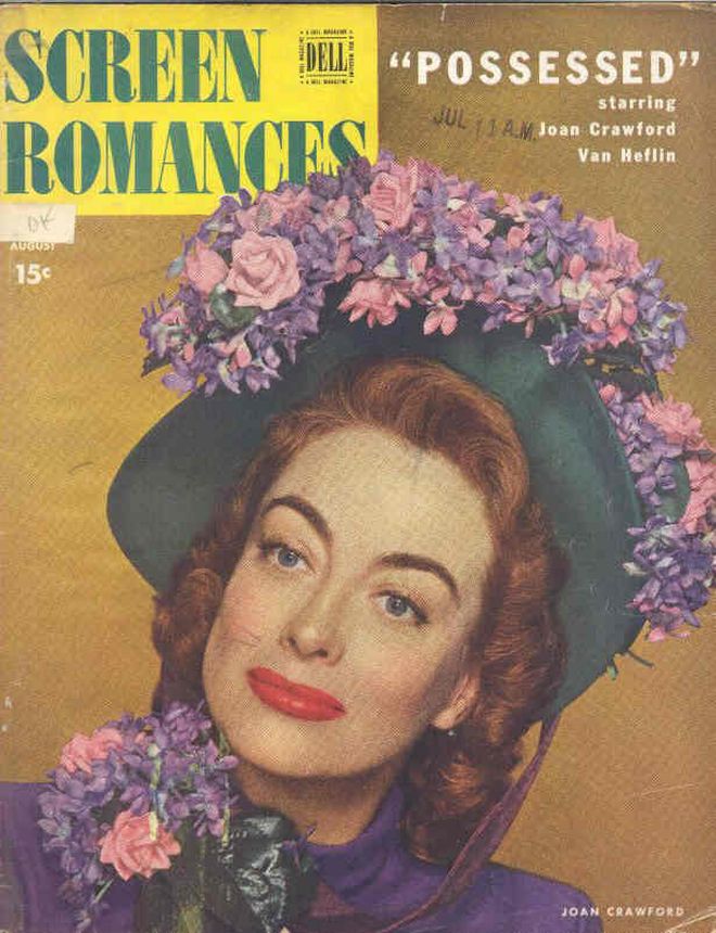 SCREEN ROMANCES magazine side cover Issue 219 August 1947