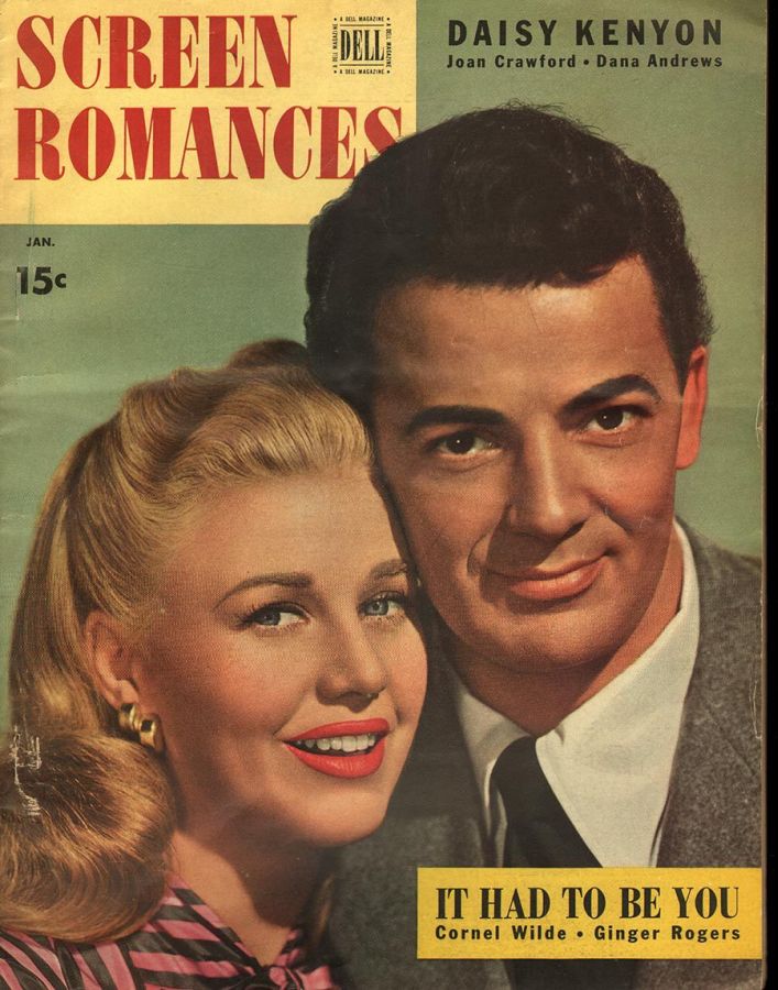 SCREEN ROMANCES magazine side cover Issue 224 January 1948