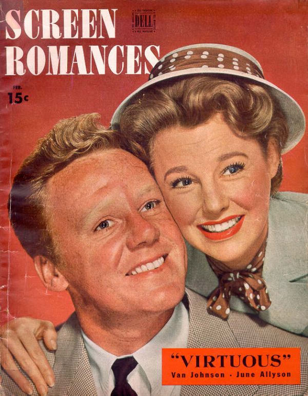 SCREEN ROMANCES magazine side cover Issue 225 February 1948