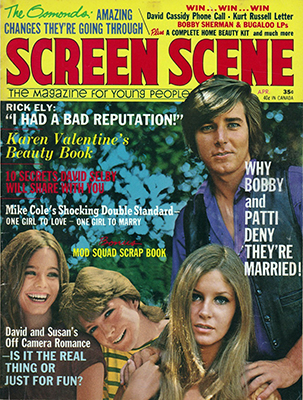 SCREEN SCENE magazine side cover  April 1971