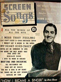 SCREEN SONGS magazine side cover  Vol 2 # 2  February 1947