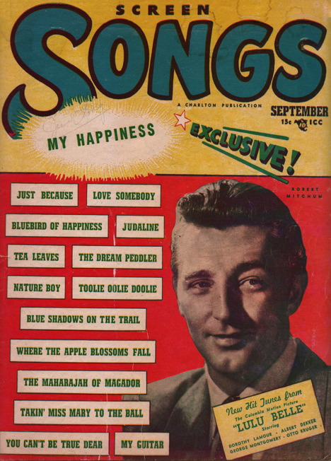 SCREEN SONGS magazine side cover  Vol 3 # 9  September 1948