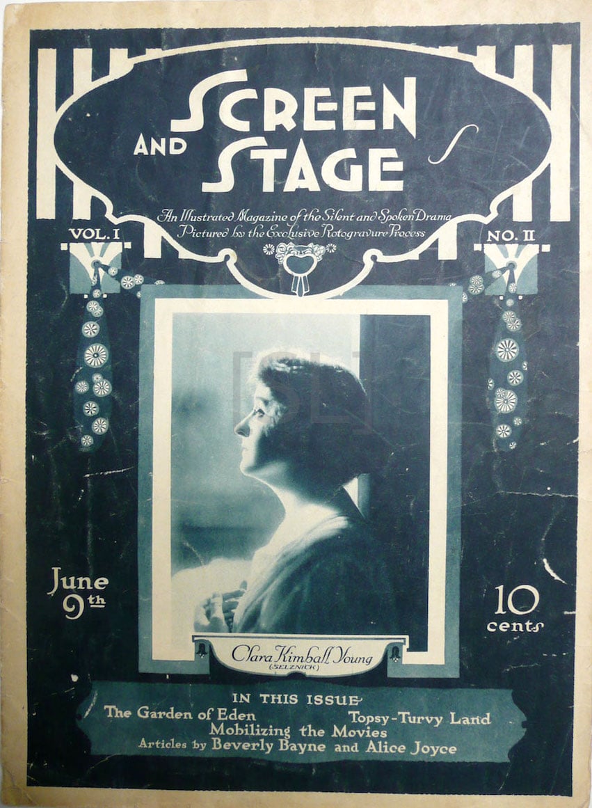 SCREEN AND STAGE magazine side cover Issue 2  Vol 1 No  2 9 June 1917